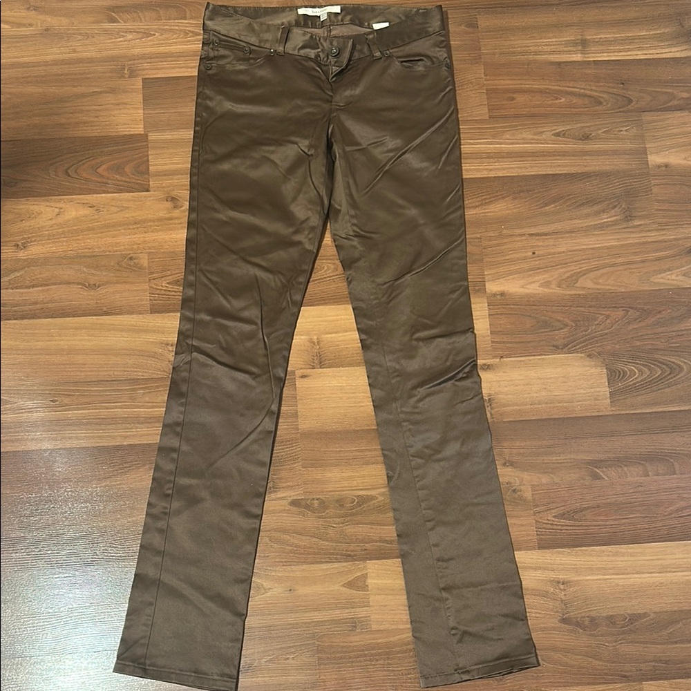 Brown Straight-Leg Pants